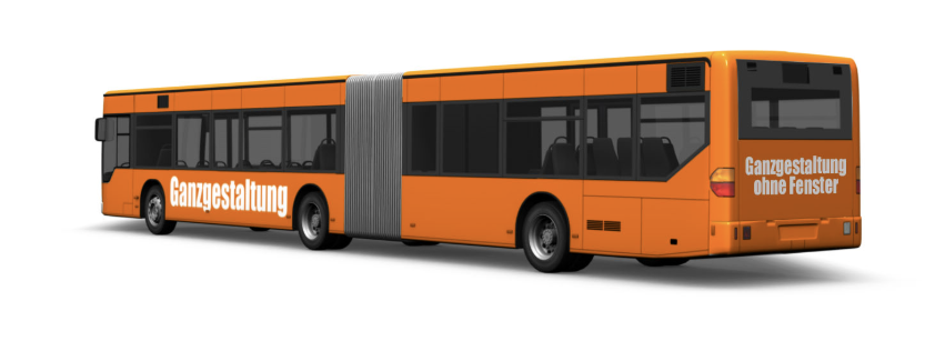 Gelenkbus Ganzgestaltung ohne Fenster